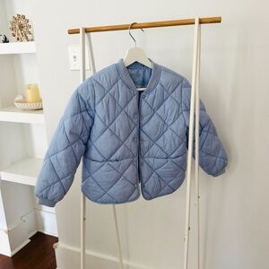 Zara Light Blue Quilted Jacket KIDS SIZE 7